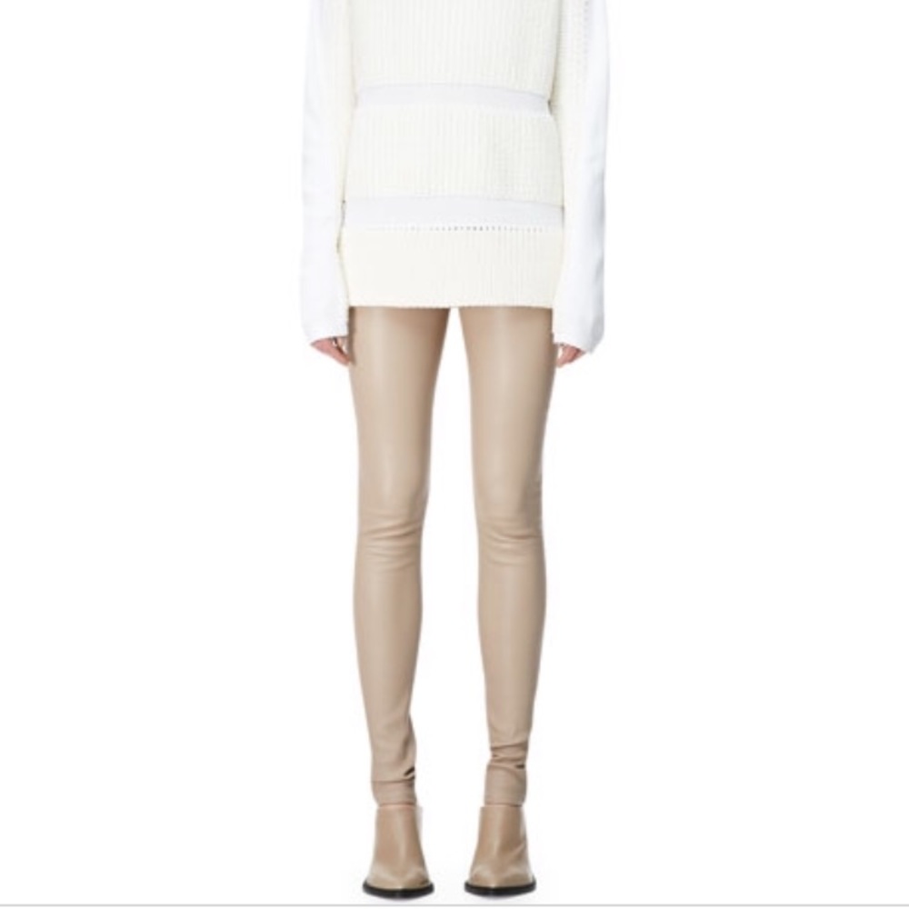 HELMUT LANG LAMB LEATHER LEGGINGS